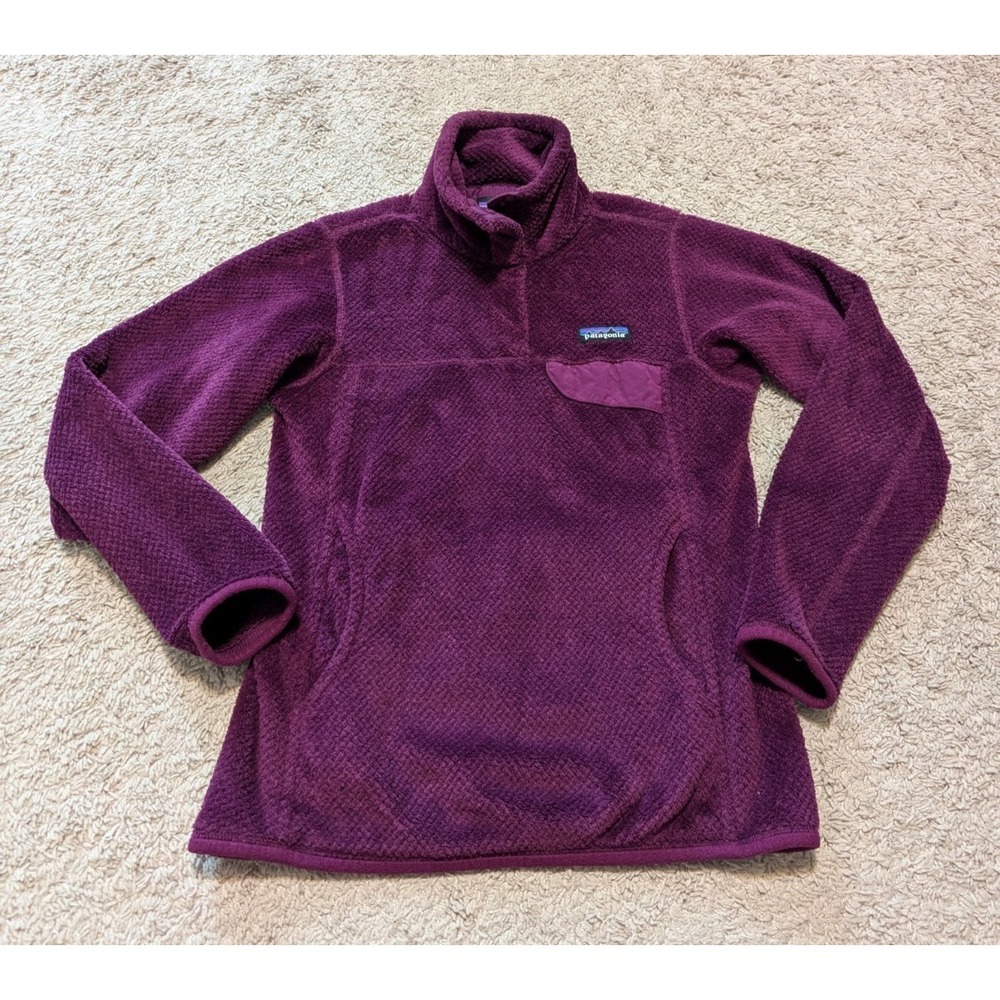 Patagonia ReTool Quarter Snap Fleece Pullover Jacket Womens Sz XS Purple Outdoor